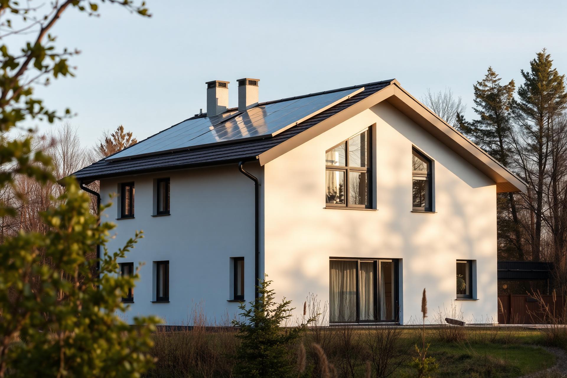 Rodinný dům po energetické renovaci se solárními panely